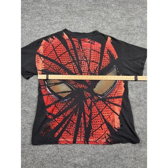 Vintage Marvel Spider-Man Full Face Graphic Tee 2000s Black XL - Picture 4 of 14
